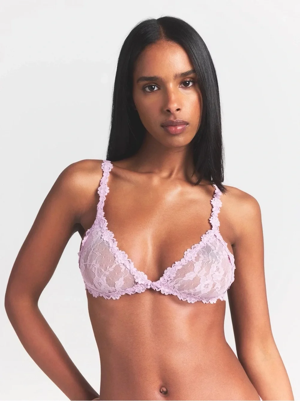 Skims Triangle Bralette - Baby Pink - Picture 2 of 5